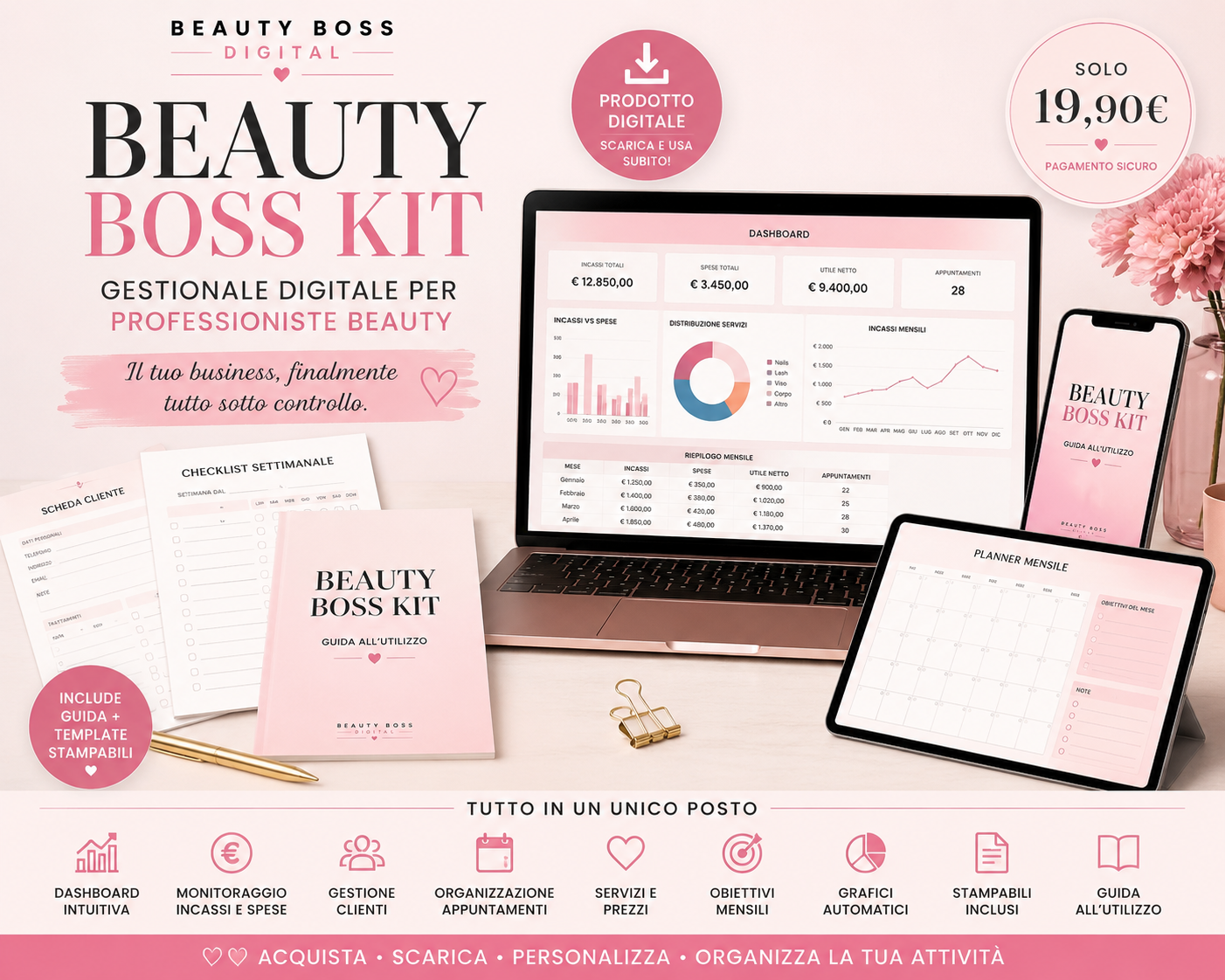 Beauty Boss Kit – Gestionale Digitale per Professioniste Beauty
