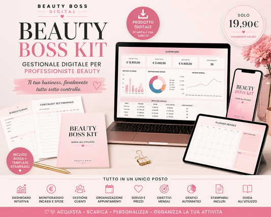 Beauty Boss Kit – Gestionale Digitale per Professioniste Beauty
